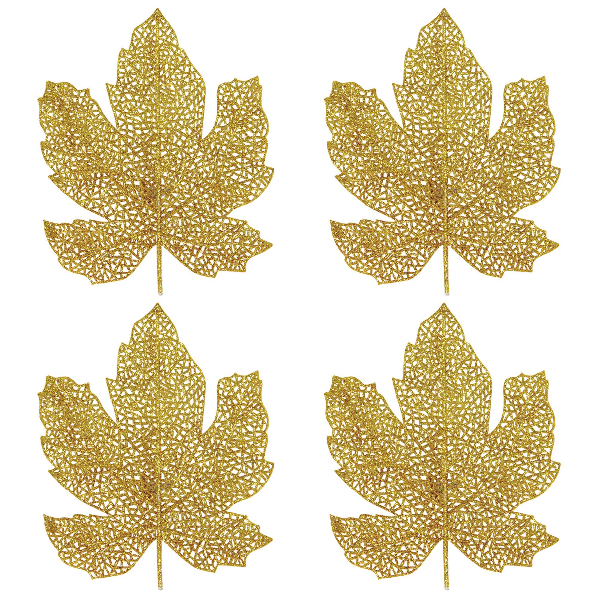 Beistle 7" Glittered Fall Leaves, 8ct.